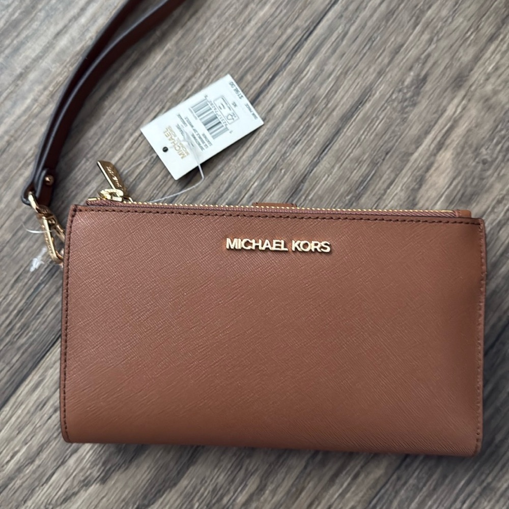 Michael Kors Jet Set Travel Double Zip Wristlet Wallet